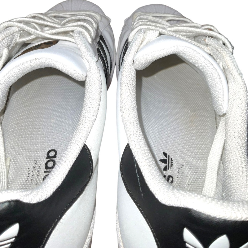 SOLD! Mens Adidas Superstar Leather Athletic Sneaker White Sz 11.5 (124164879) - Picture 5 of 10